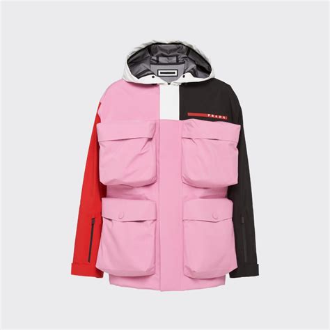 prada lr-mx025|Wisteria/red Technical fabric cargo jacket .